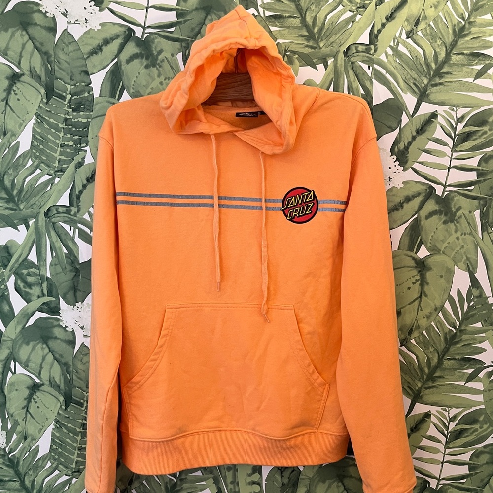 Santa Cruz skater hoodie women’s L, bright casual sweatshirt